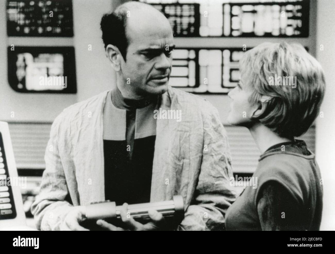 American actor Robert Picardo and actress Jennifer Lien in the TV serie Star Trek Voyager, USA 1997 Stock Photo