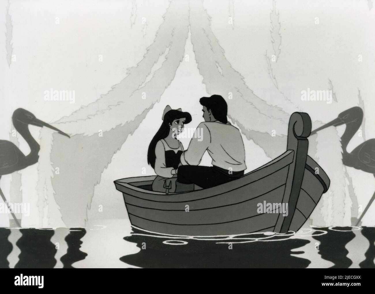 Characters Ariel and Prince Eric in the animation movie The Little Mermaid, USA 1989 Stock Photo