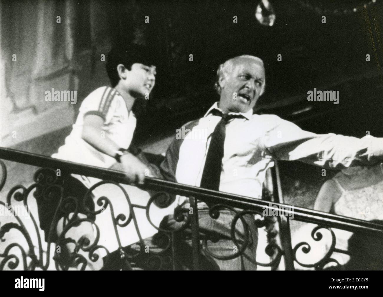 Actor Robert Loggia and child actor David Mendenhall in the movie Over the Top, USA 1987 Stock Photo
