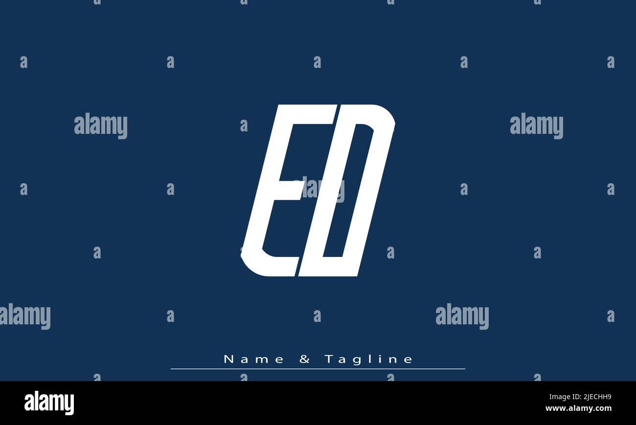 Alphabet letters Initials Monogram logo ED , DE Stock Vector