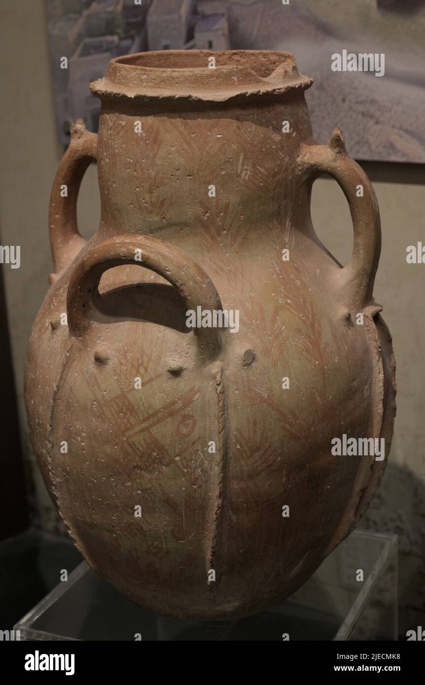 Medieval amphora of unknown provenance. Gozo Museum of Archaeology. Cittadela of Victoria in Gozo. Malta. Stock Photo