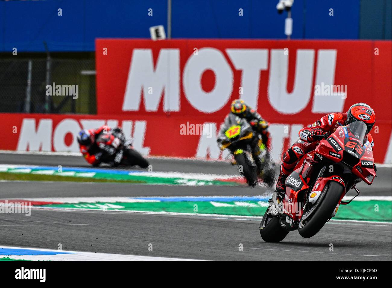 Assen, Holland. 26th June, 2022. Races of MotoGP Motul TT Grand Prix of  Holland at Assen Circuit. June 26, 2022 In picture: Francesco Bagnaia  Carreras del Gran Premio Motul TT de MotoGP