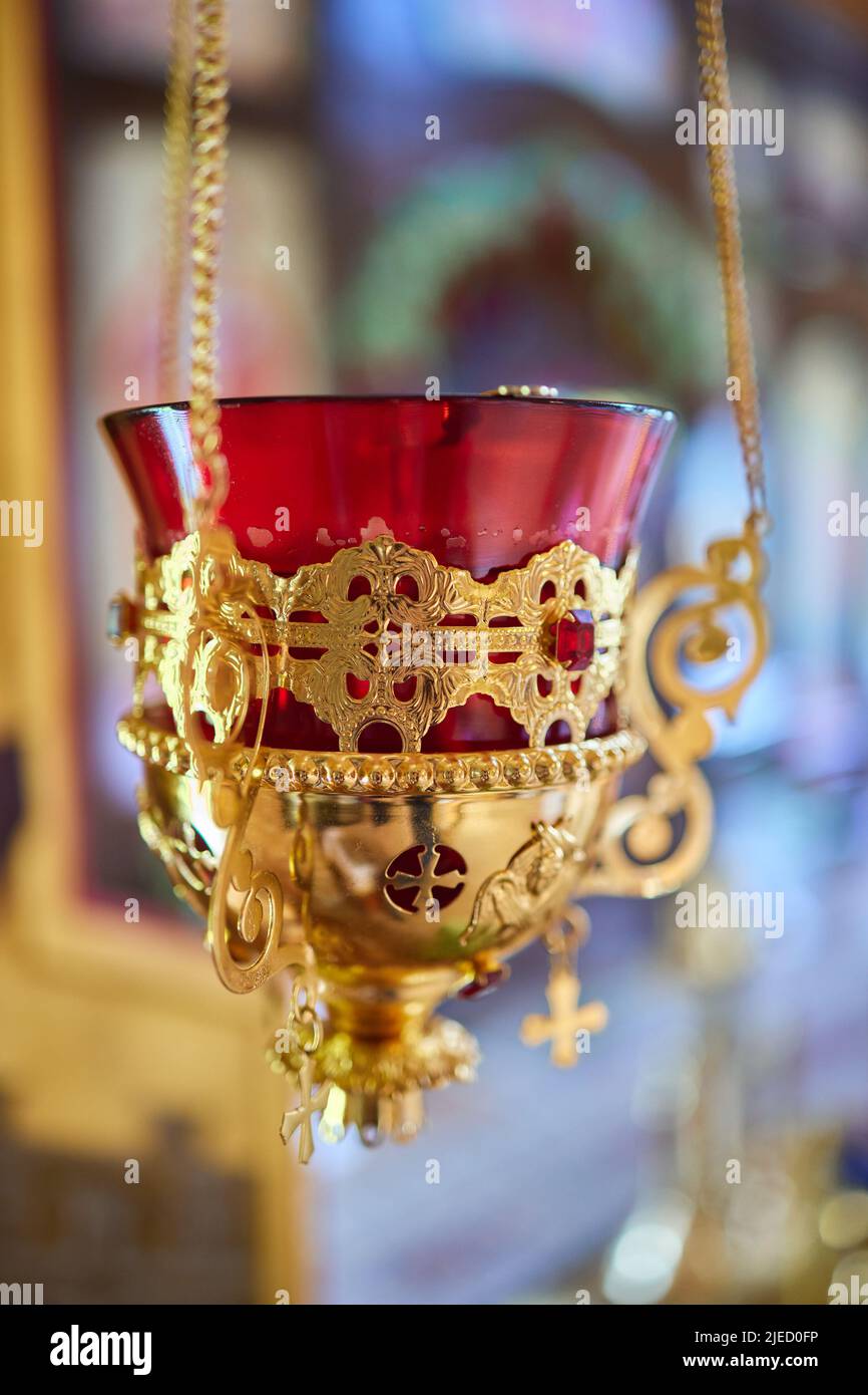 baby christening. Ceremony of a christening in Christian church