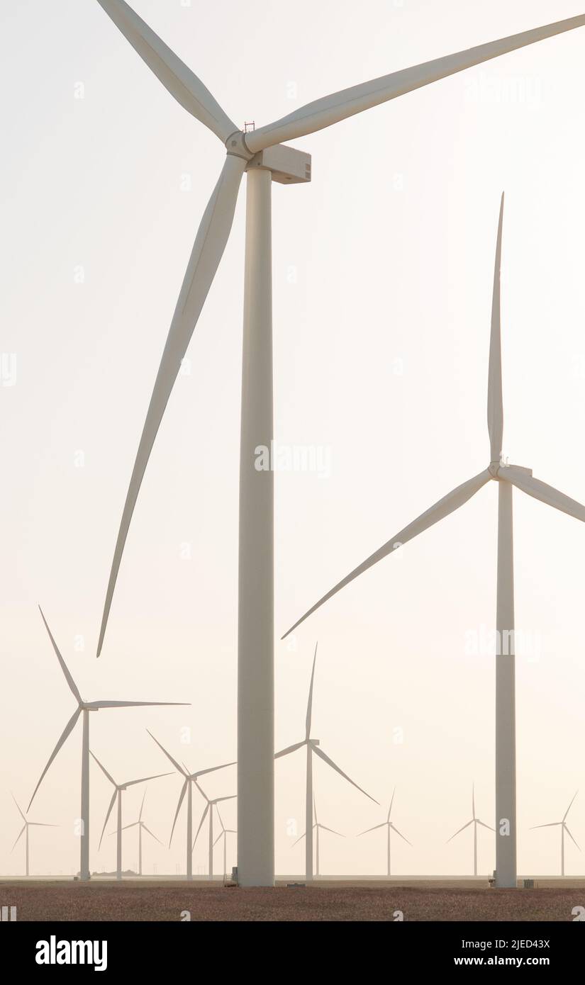Wind turbines in western Kansas, USA Stock Photo Alamy