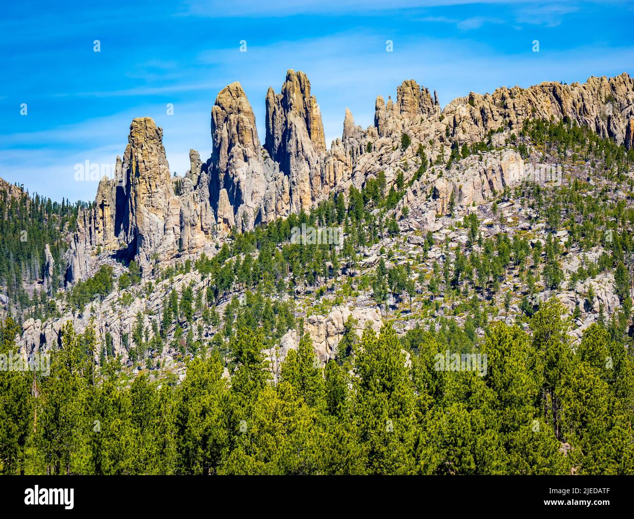 Scenery along the Needles Highway in Custer State Park in the Black