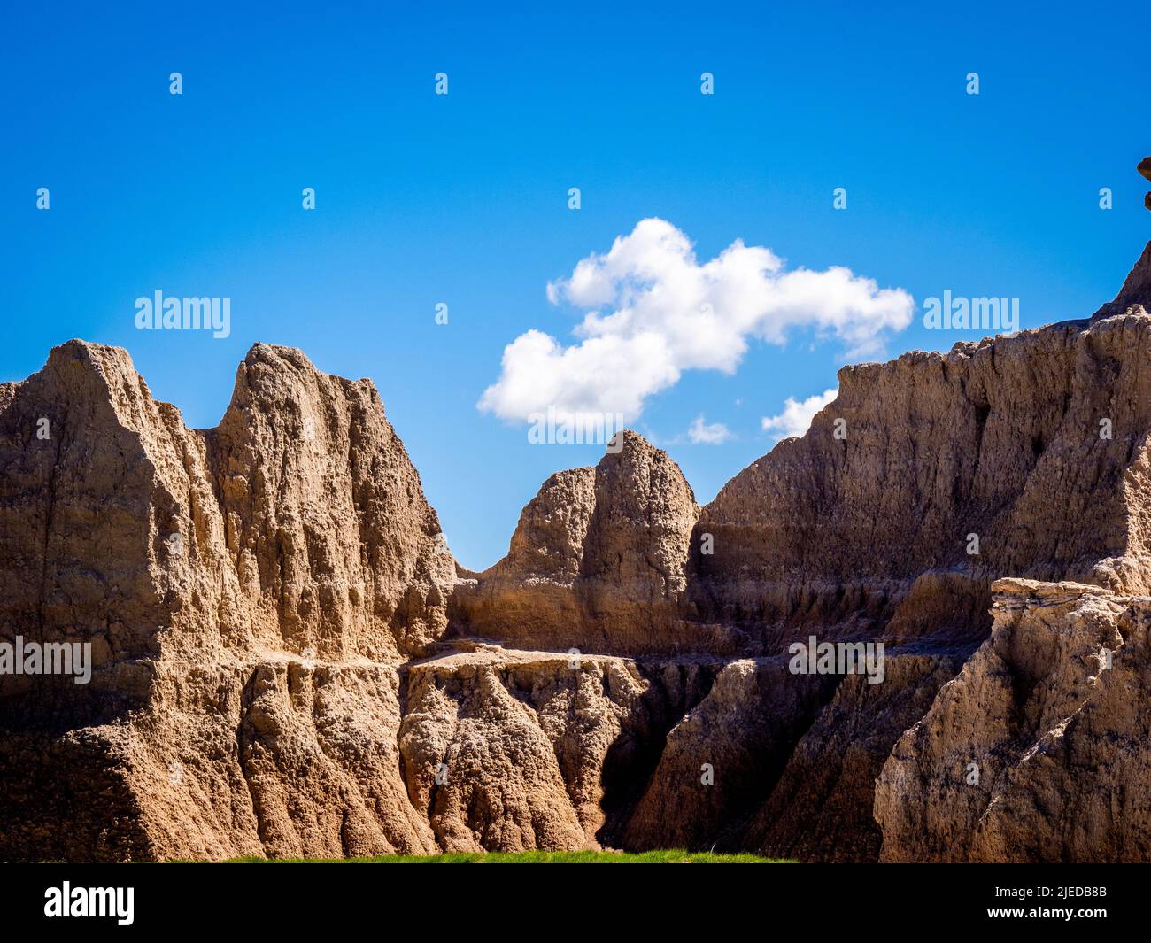 The Windows Trail area of the Badlands National Park in South Dakota USA Stock Photo