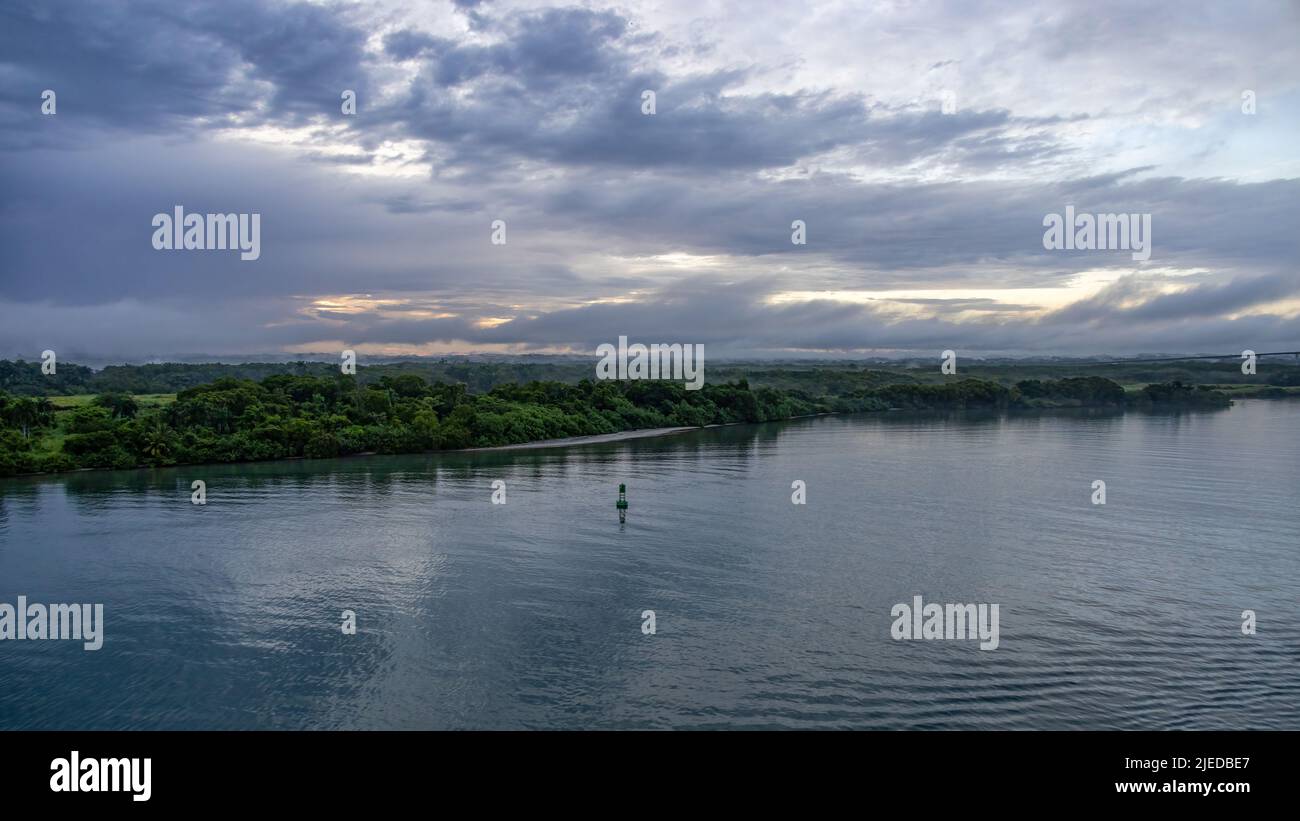 Scenic beauty as seen from a cruise ship in the Panama Canal Stock ...
