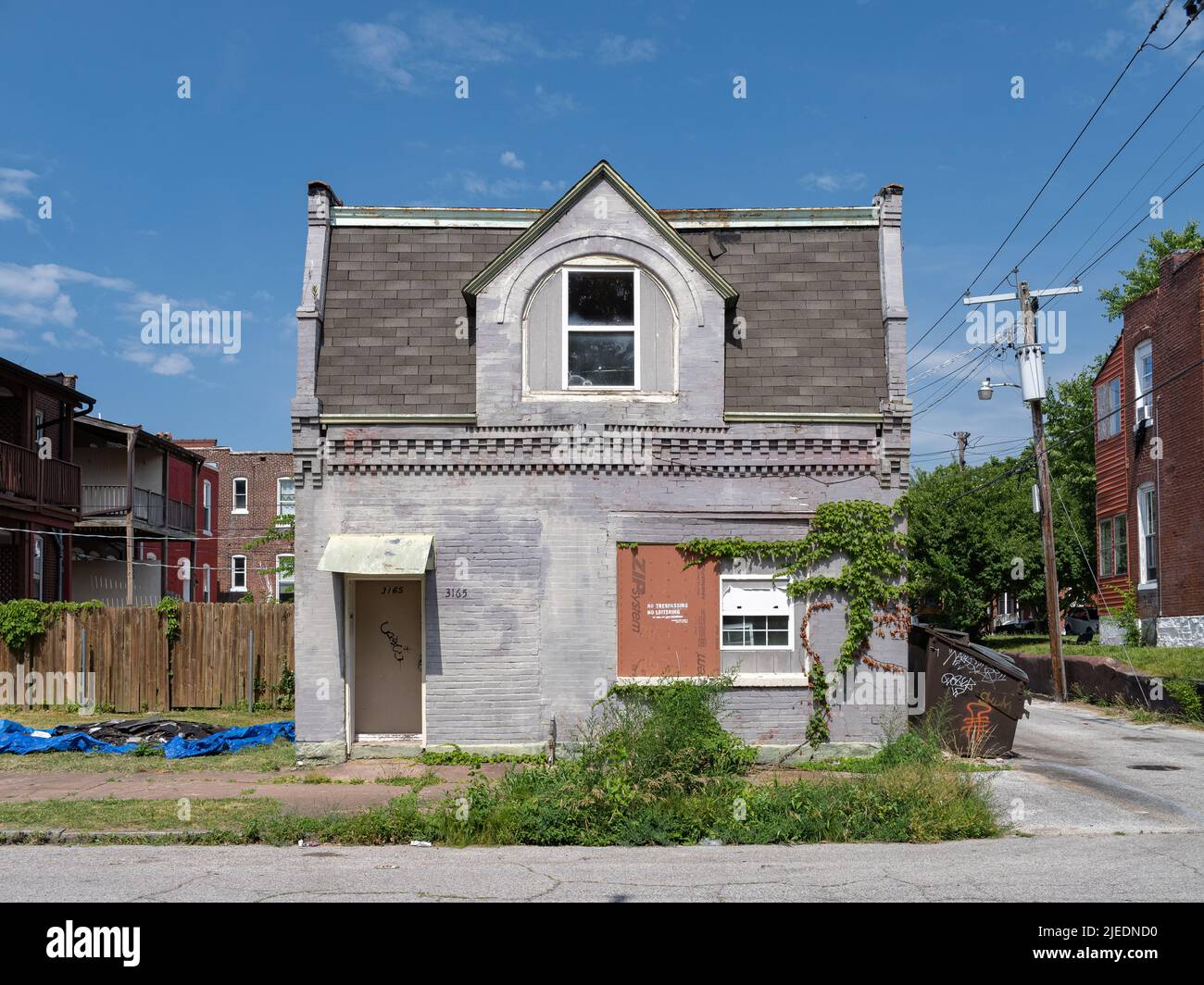 Residential buildings in St. Louis south city Stock Photo