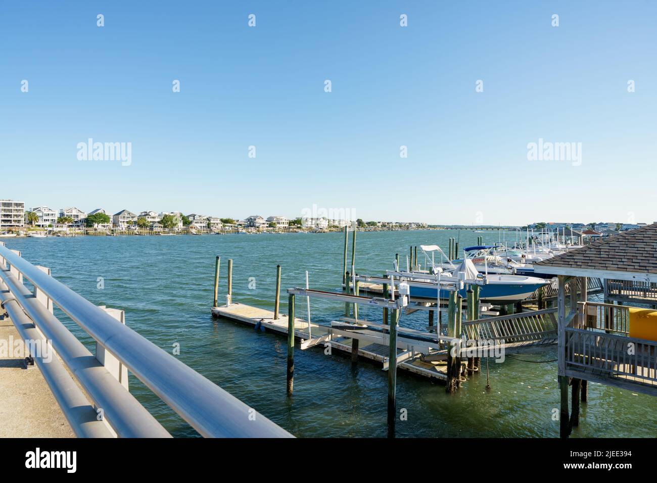 Boats in the bay at Wrightsville Beach North Carolina Stock Photo Alamy