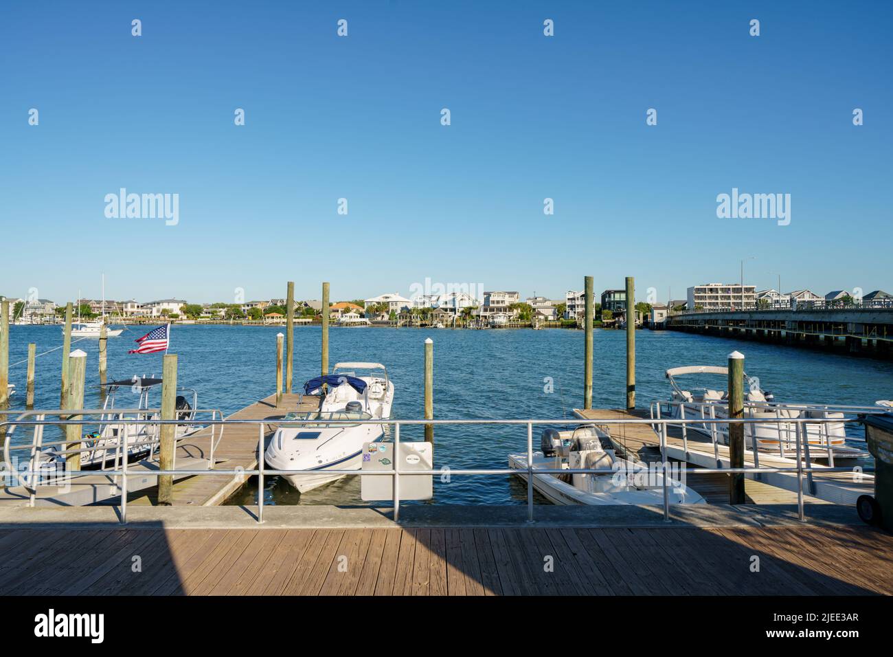 Boats at bay in Wrightsville Beach North Carolina Stock Photo Alamy