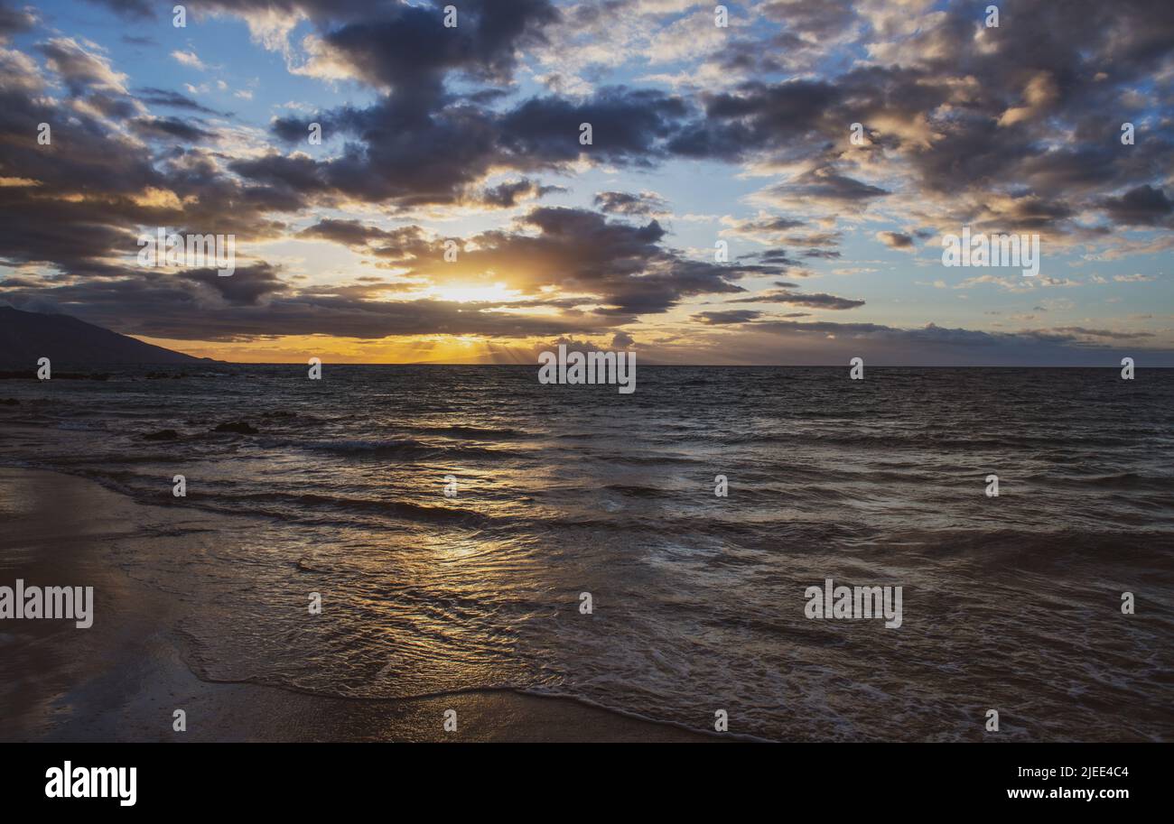 Idyllic scene beach in Thailand. Tropical blue sea and a sand beach