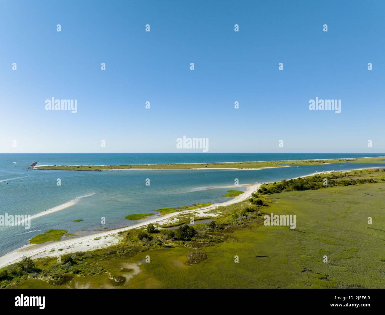 Aerial drone photo of the masonboro inlet Wrightsville Beach NC Outer ...
