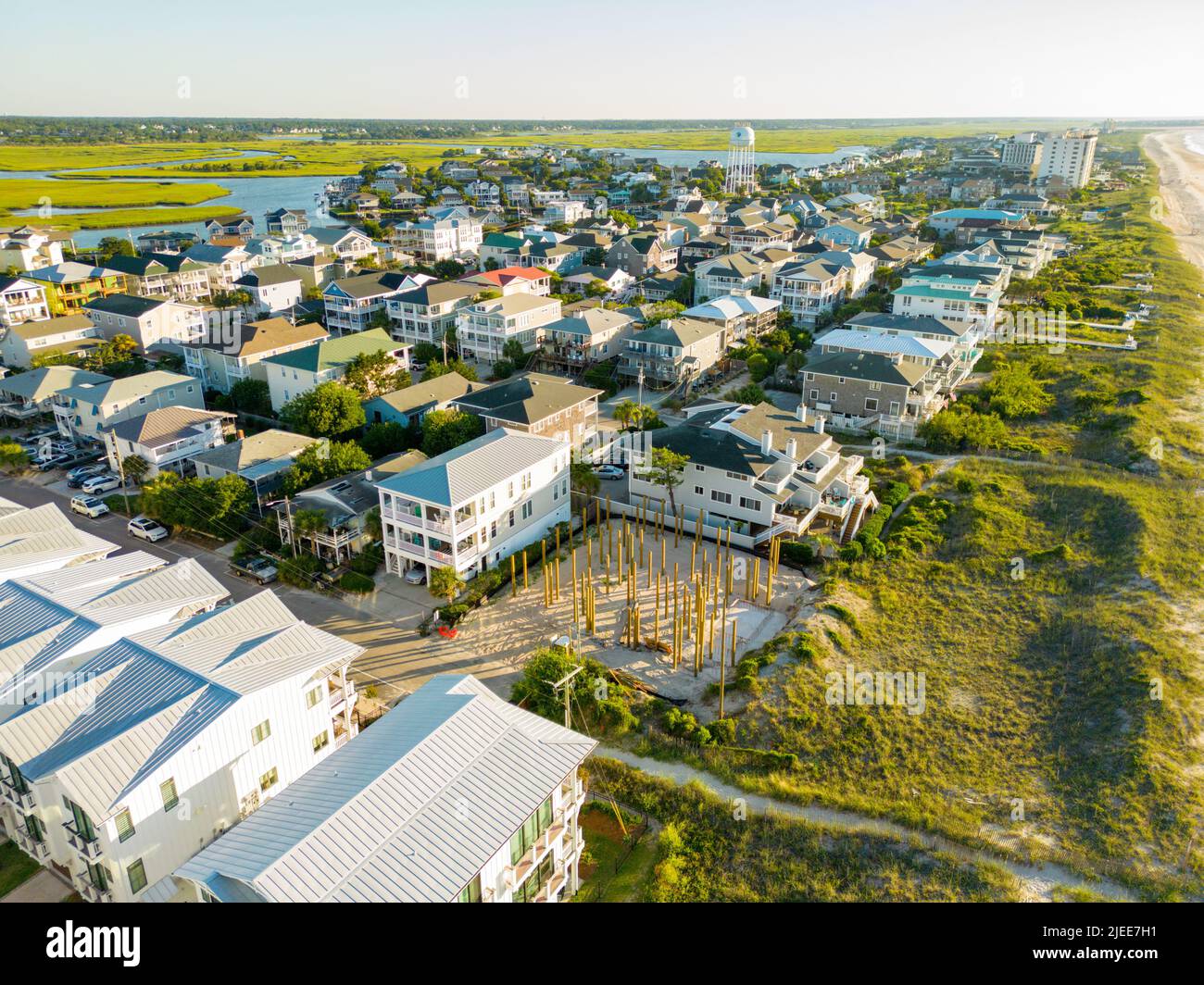 Luxury waterfront real estate in Wrightsville Beach NC USA Stock Photo