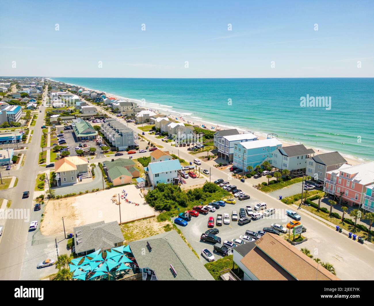 Aerial photo of Surf City North Carolina USA summer vacation homes ...