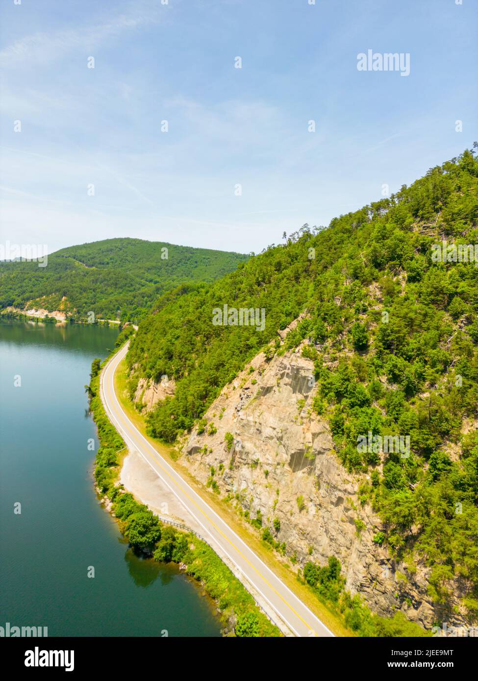 Aerial drone photo of the Great Smokey Mountains and Chilhowee Lake Stock Photo Alamy