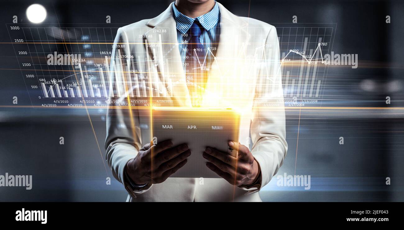 Business and innovation concept . Mixed media Stock Photo - Alamy