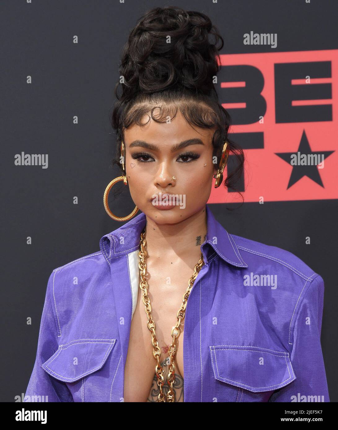 Los Angeles, USA. 26th June, 2022. India Love arrives at the BET Awards 2022 held at the Microsoft Theater in Los Angeles, CA on Sunday, ?June 26, 2022. (Photo By Sthanlee B. Mirador/Sipa USA) Credit: Sipa USA/Alamy Live News Stock Photo