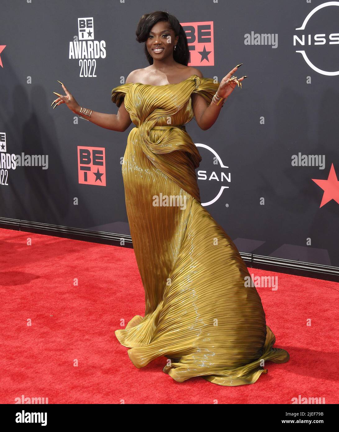 Los Angeles, USA. 26th June, 2022. Doechii arrives at the BET Awards