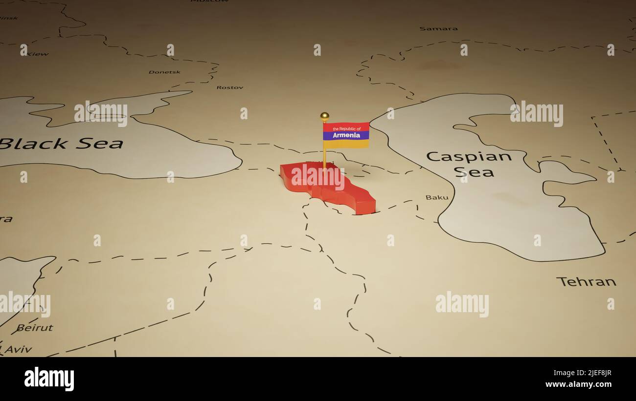 Armenia outline map hi-res stock photography and images - Alamy