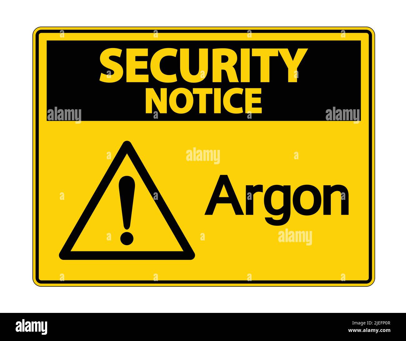 Security Notice Argon Symbol Sign On White Background,Vector Illustration Stock Vector