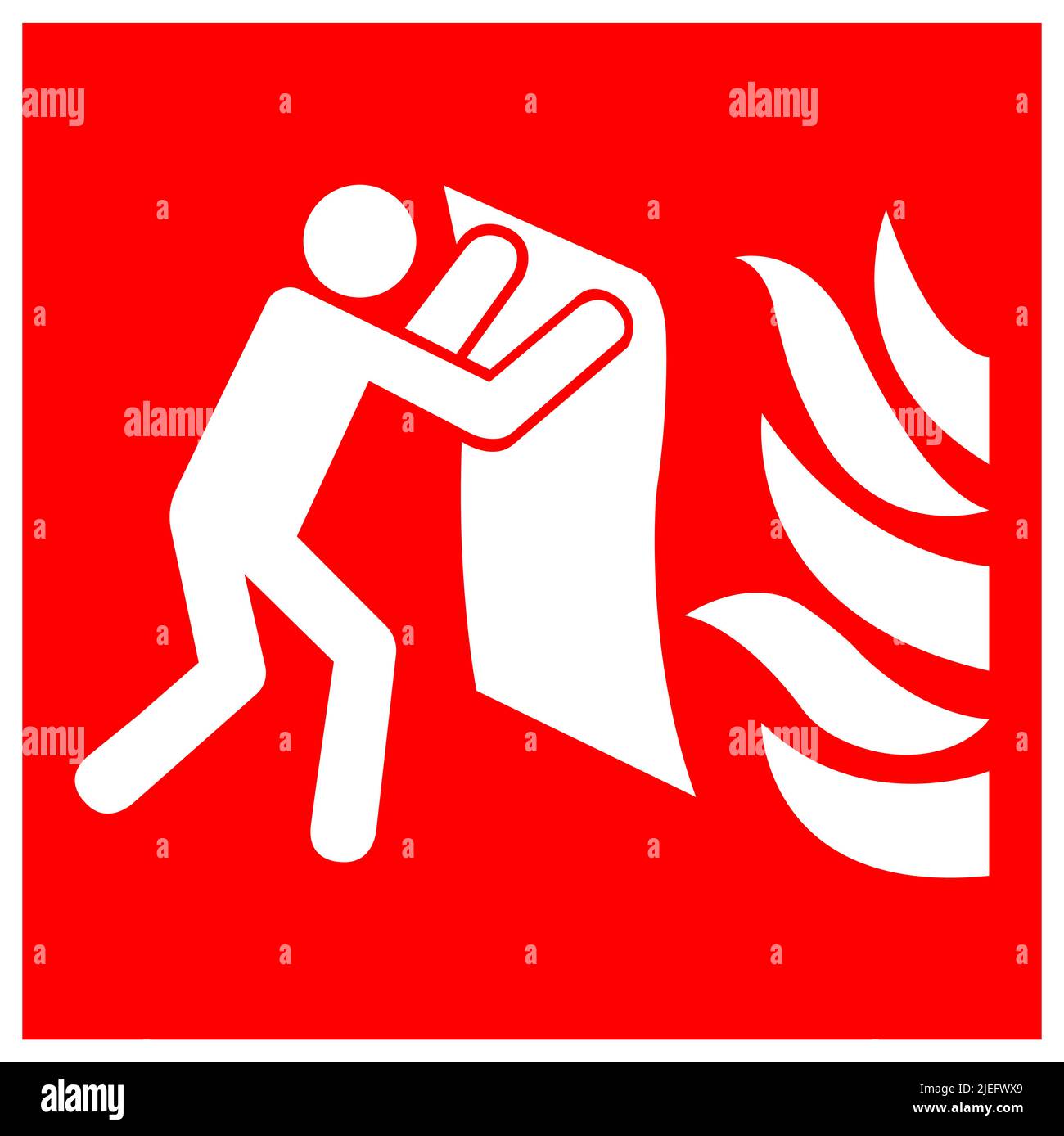 Fire Blanket Symbol Sign Isolate On White Background,Vector Illustration EPS.10 Stock Vector