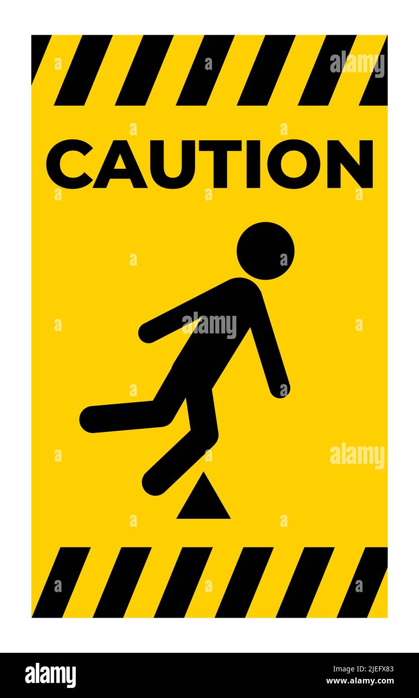 Trip Hazard Symbol Sign Isolate On White Background,Vector Illustration EPS.10 Stock Vector