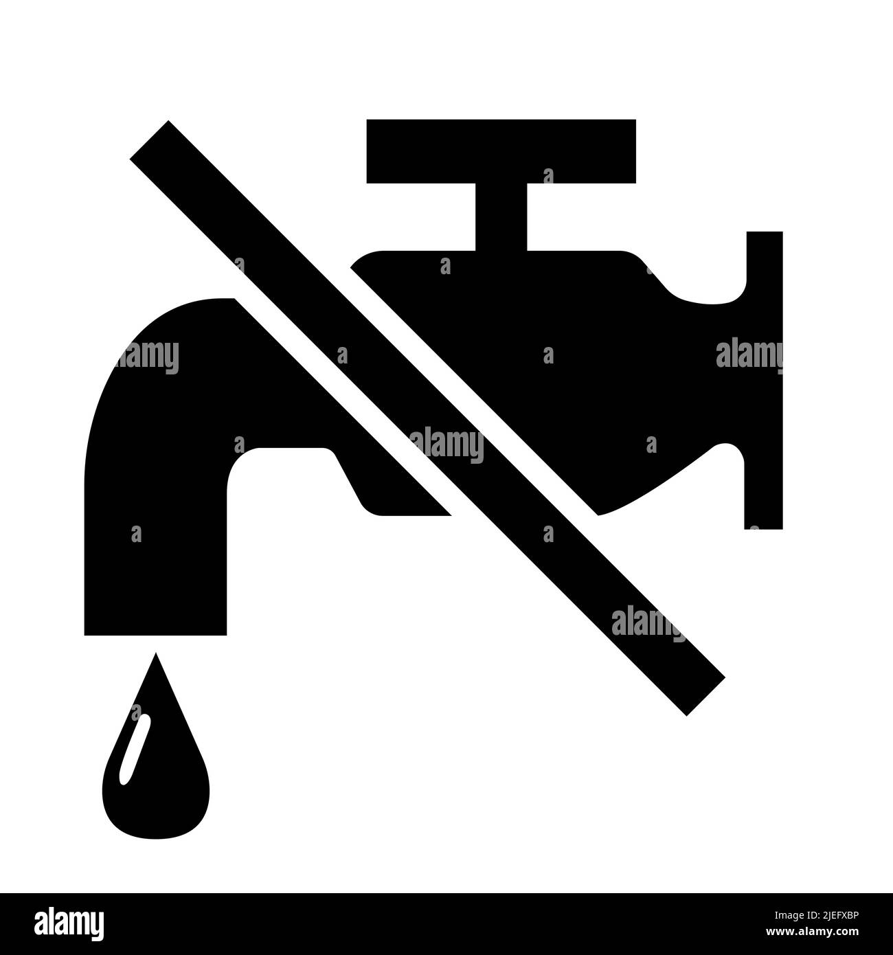No water tap sign on white Background Stock Vector