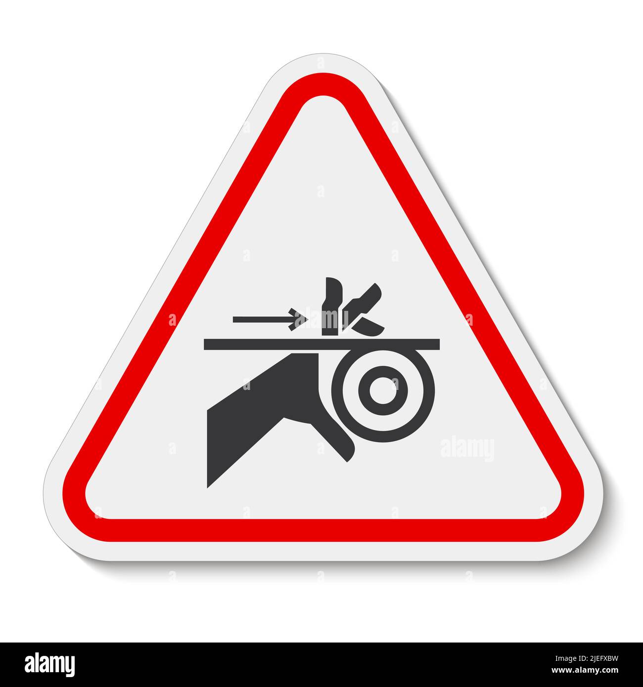 Hand Entanglement Belt and Rollers Symbol Sign, Vector Illustration