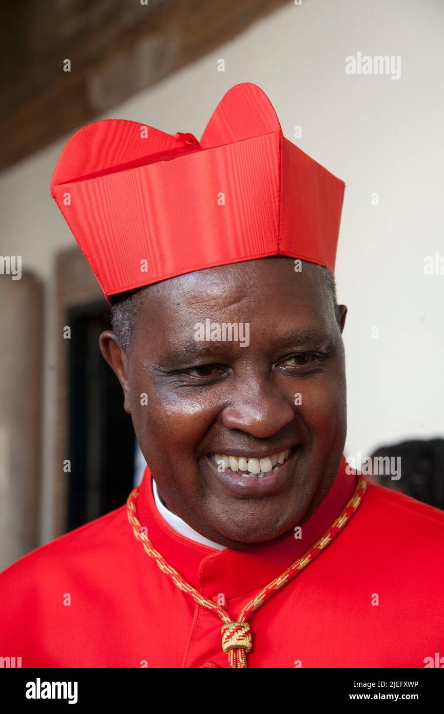 Rome, Italy. 26th June, 2022. Italy, Rome, Vatican, 22/06/26. Card. Antoine Kambanda, Archbishop of Kigali (Rwanda), takes possession of the title of St. Sixtus.Il card. Antoine Kambanda, arcivescovo di Kigali (Ruanda), prende possesso del titolo di San Sisto. Photo by Massimiliano MIGLIORATO/Catholic Press Photo Credit: Independent Photo Agency/Alamy Live News Stock Photo