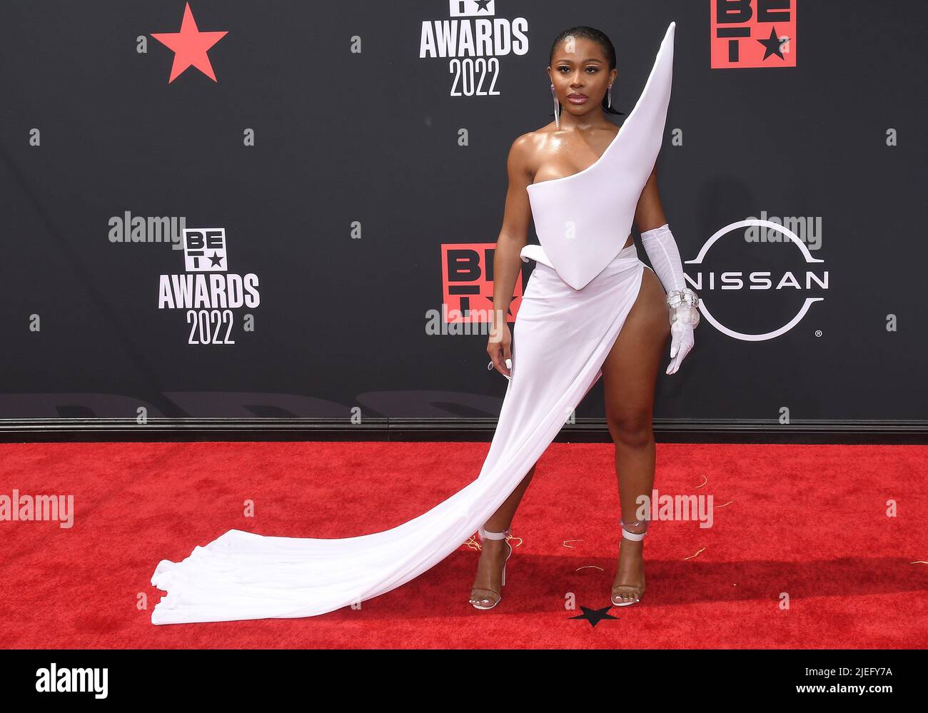 Los Angeles, California, USA. Jayda Cheaves arrives at the BET Awards