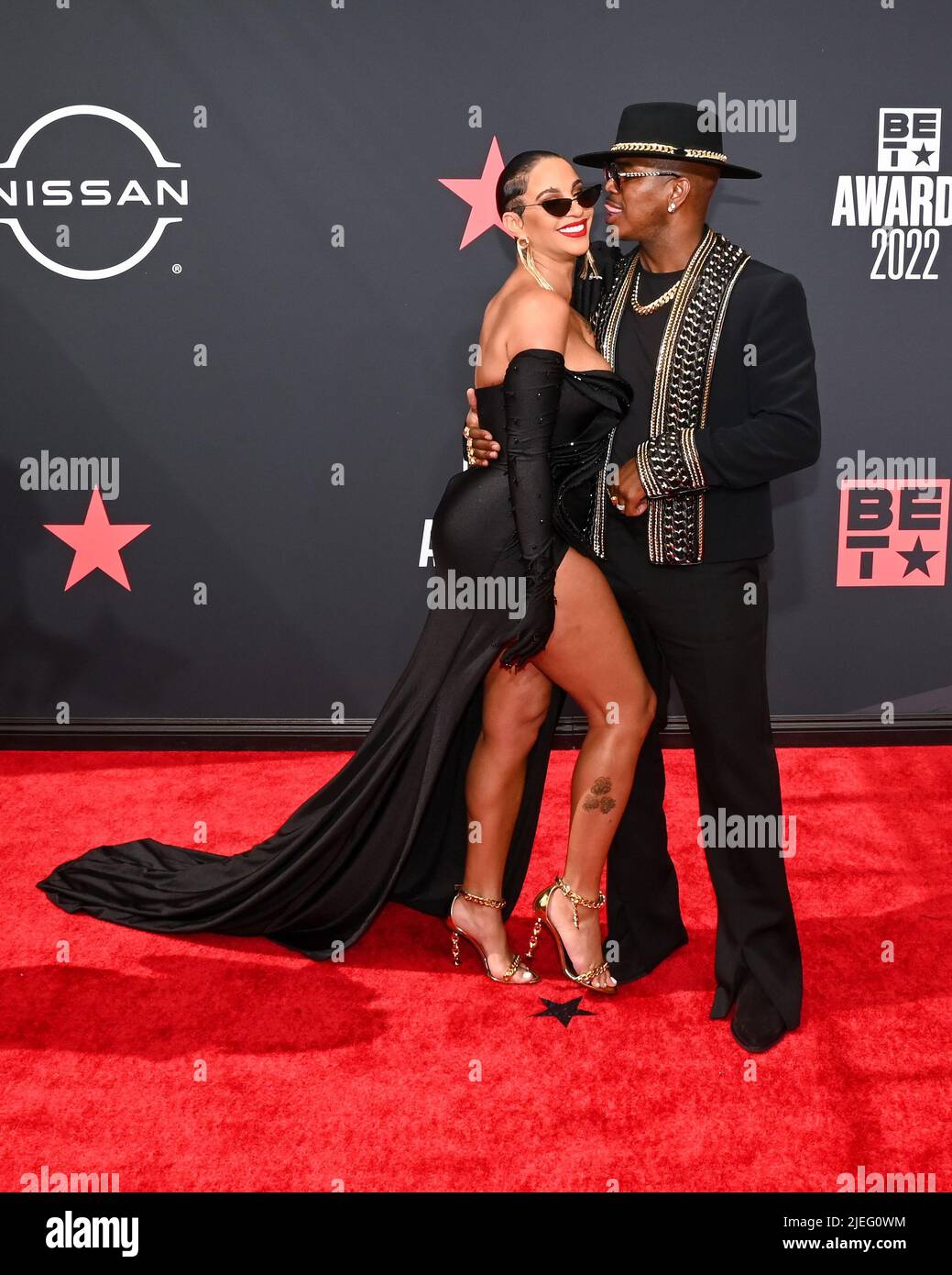 26 June 2022 - Los Angeles, California - Crystal Smith, Ne-Yo. BET ...
