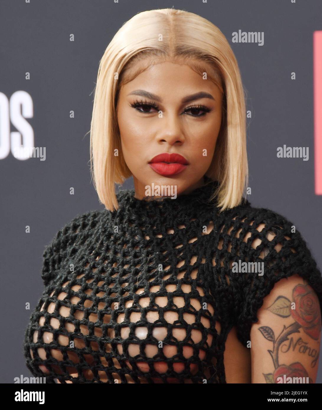 Los Angeles, USA. 26th June, 2022. Mellow Rackz arrives at the BET Awards 2022 held at the Microsoft Theater in Los Angeles, CA on Sunday, ?June 26, 2022. (Photo By Sthanlee B. Mirador/Sipa USA) Credit: Sipa USA/Alamy Live News Stock Photo