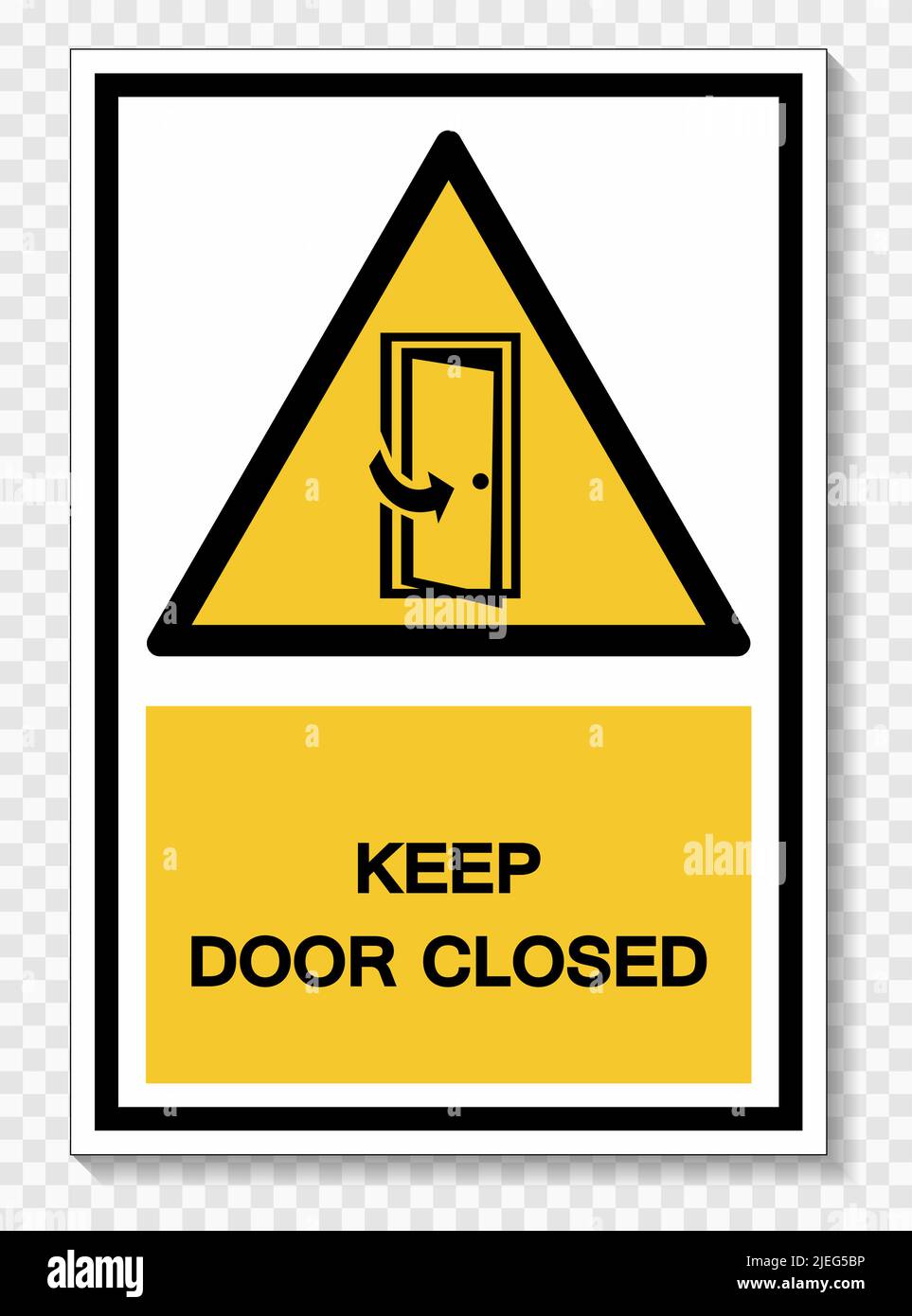 Keep Door Closed Symbol Sign Isolate On White Background,Vector Illustration EPS.10 Stock Vector