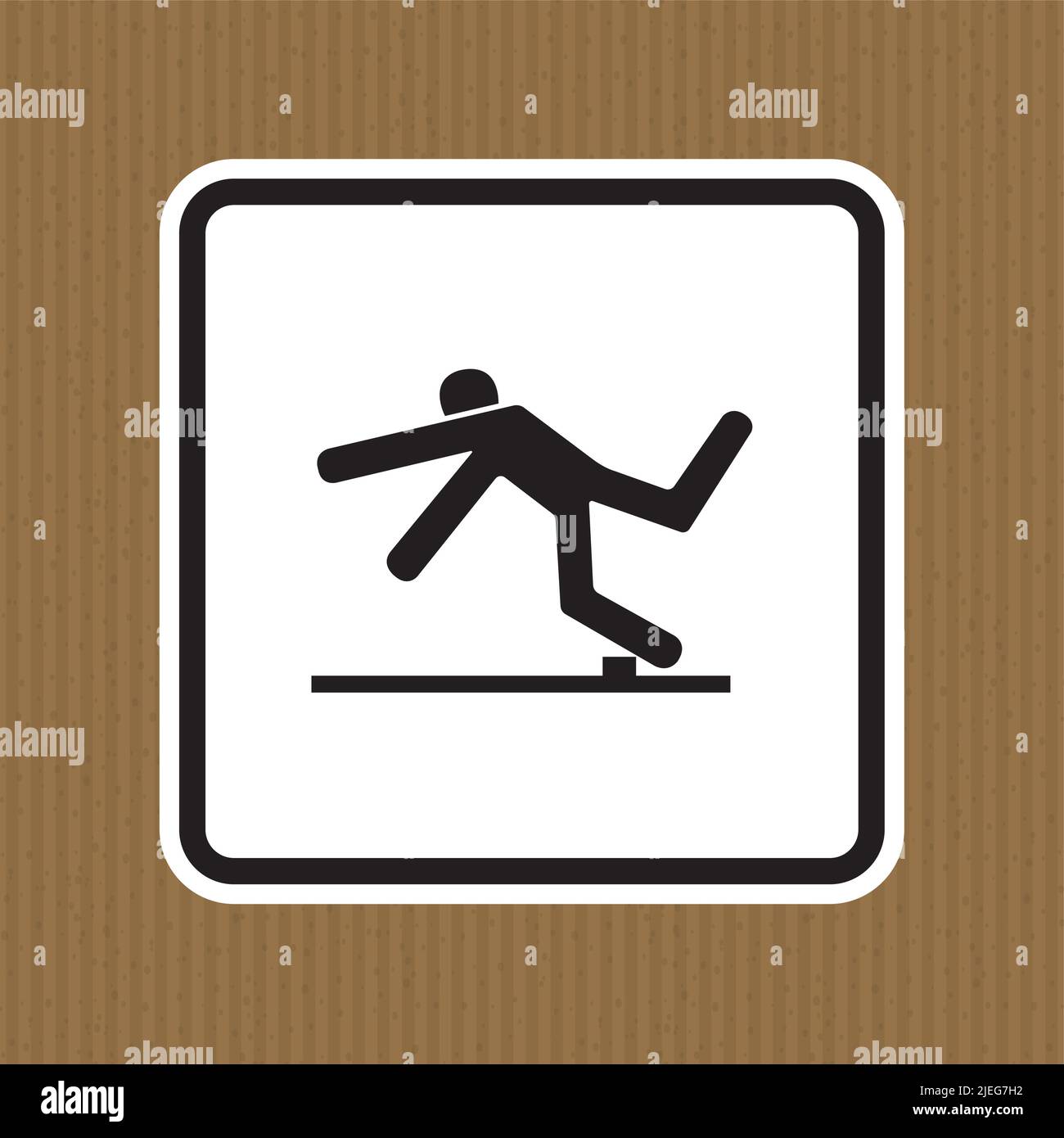 Beware Trip Hazard Symbol Isolate On White Background,Vector Illustration EPS.10 Stock Vector
