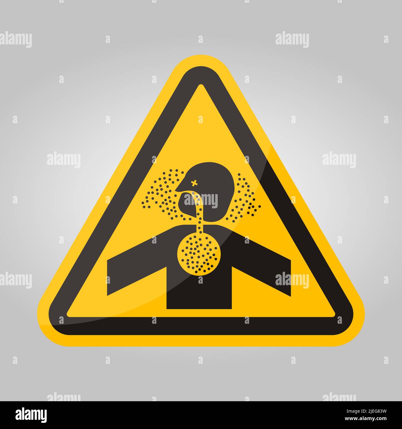 Toxic Gases Asphyxiation Symbol Sign, Vector Illustration, Isolate On White Background Label .EPS10 Stock Vector