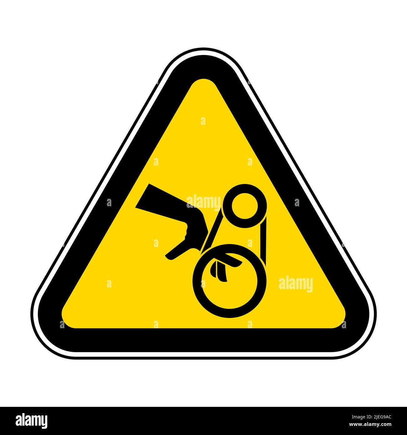 Hand Entanglement Belt Drive Symbol Sign, Vector Illustration, Isolate