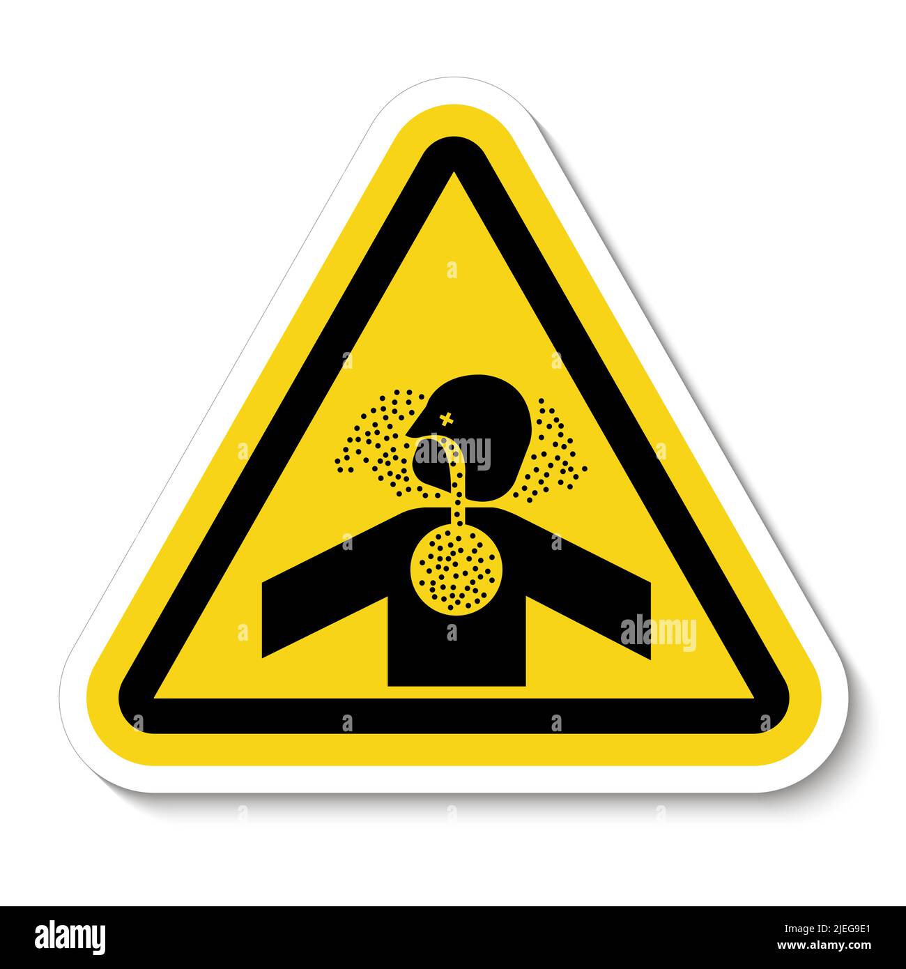 Toxic Gases Asphyxiation Symbol Sign Isolate on White Background,Vector Illustration Stock Vector