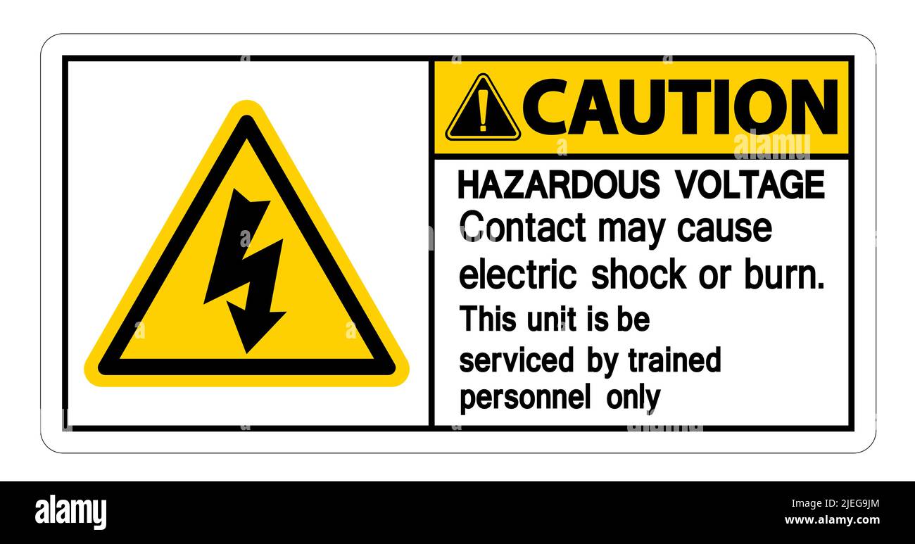 Hazardous Voltage Contact May Cause Electric Shock Or Burn Sign Isolate ...