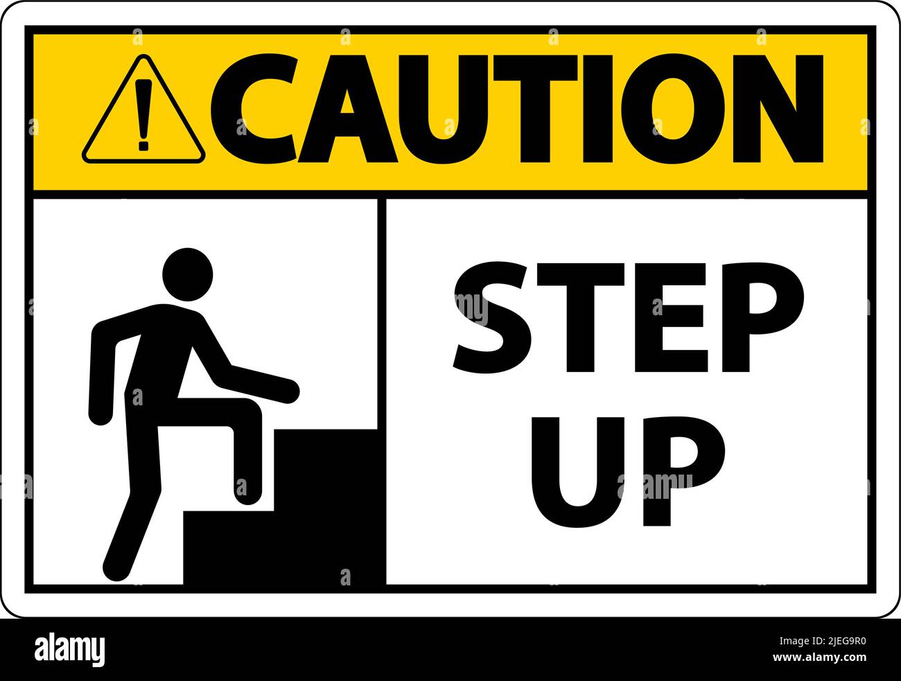Caution Step Up Sign On White Background Stock Vector Image & Art Alamy