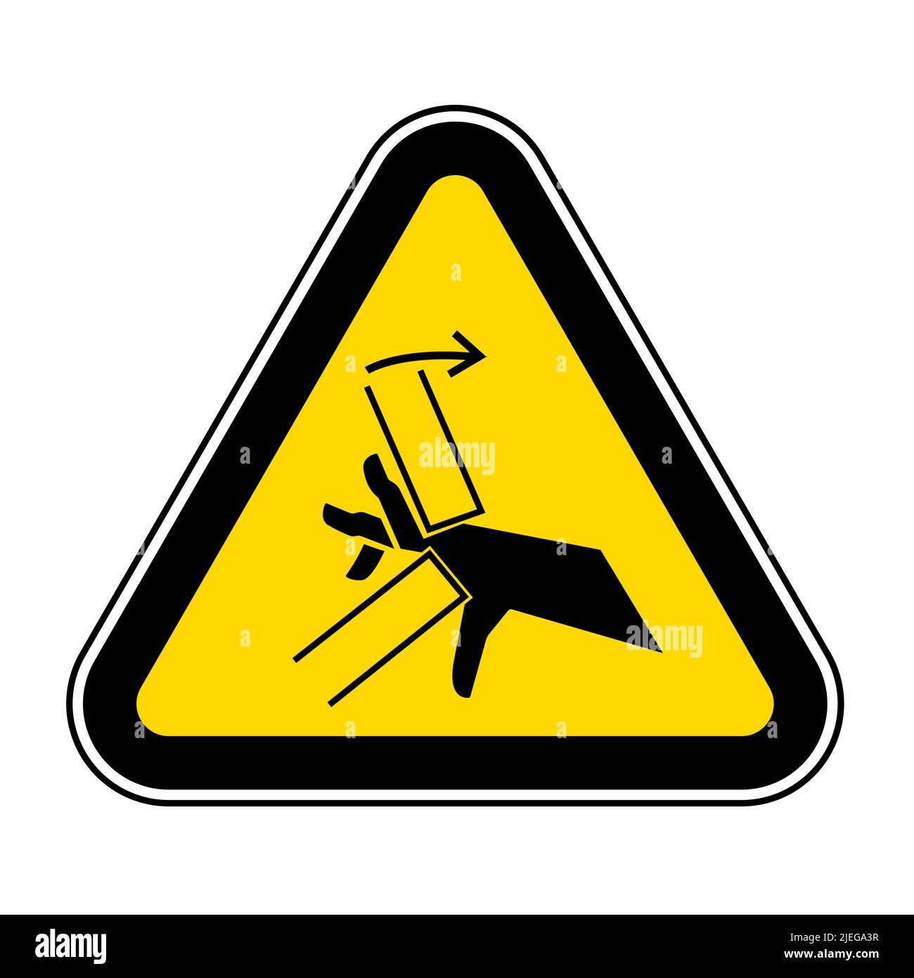 Hand Crush Pinch Point Symbol Sign, Vector Illustration, Isolate On