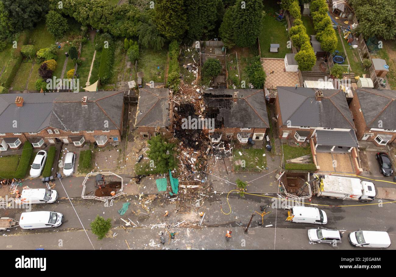 The scene in Dulwich Road, Kingstanding, Birmingham, where a man