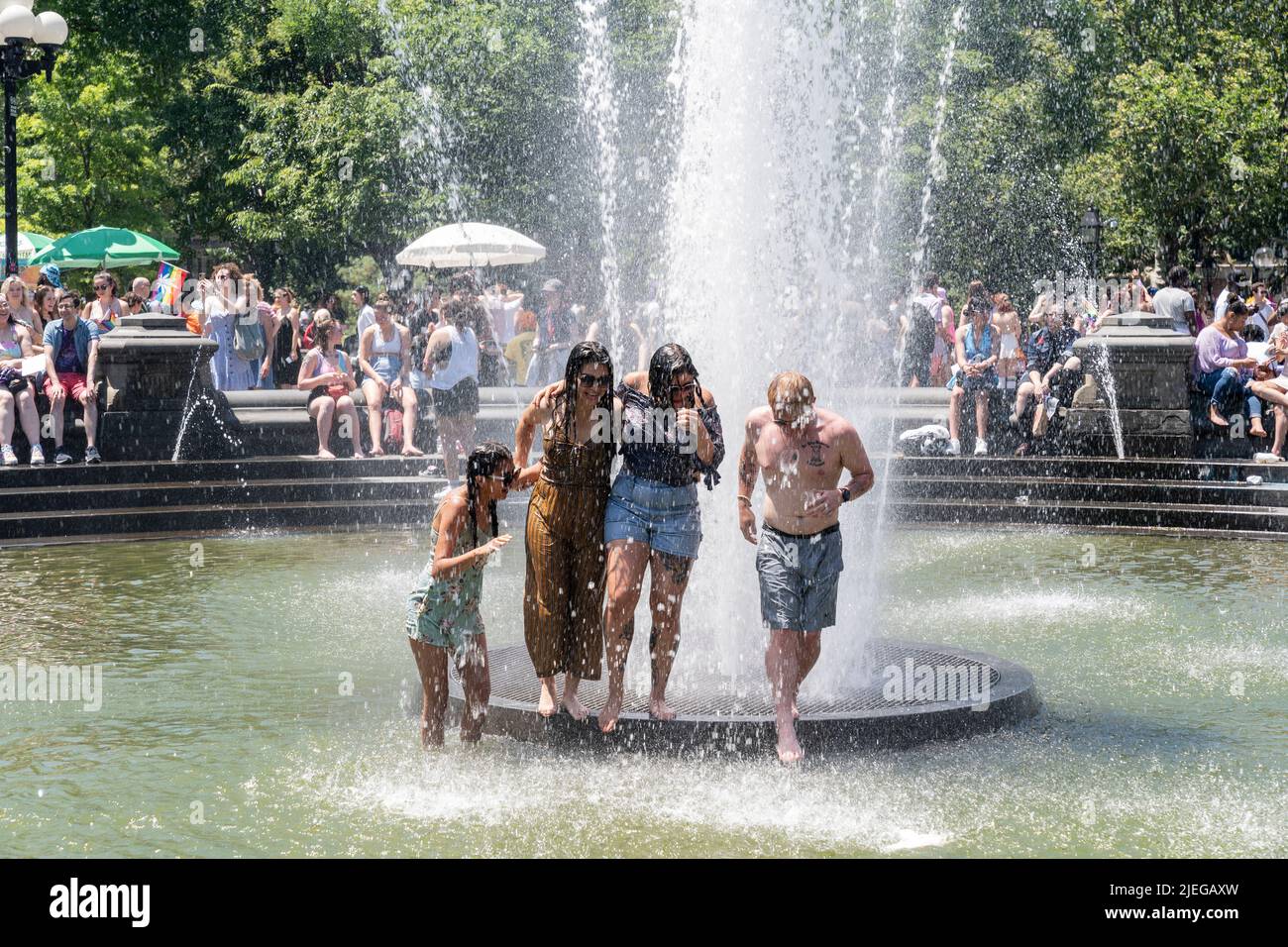 New York, NY June 26, 2022 Atmosphere after Pride parade on theme "Unapologetically Us" on