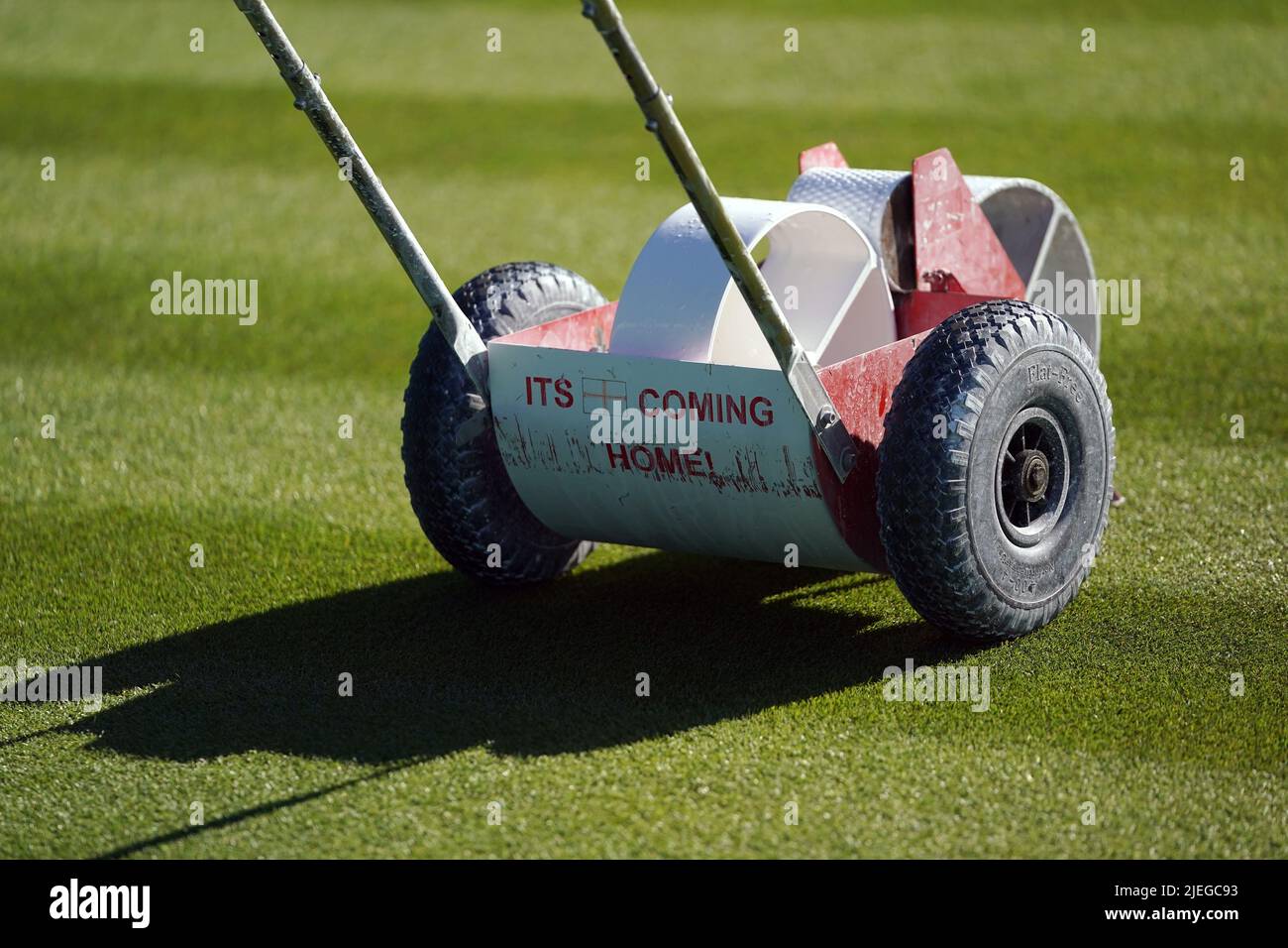 A Line Marking Machines on court ten ahead of day one of the 2022