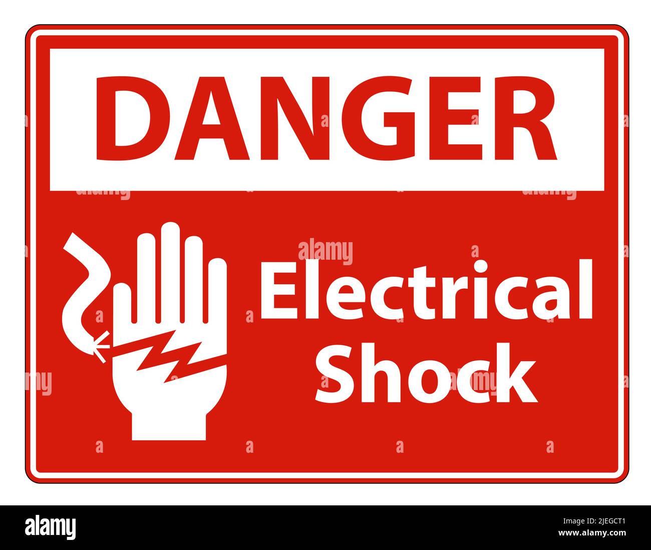 Electrical Shock Electrocution Symbol Sign Isolate On White Background