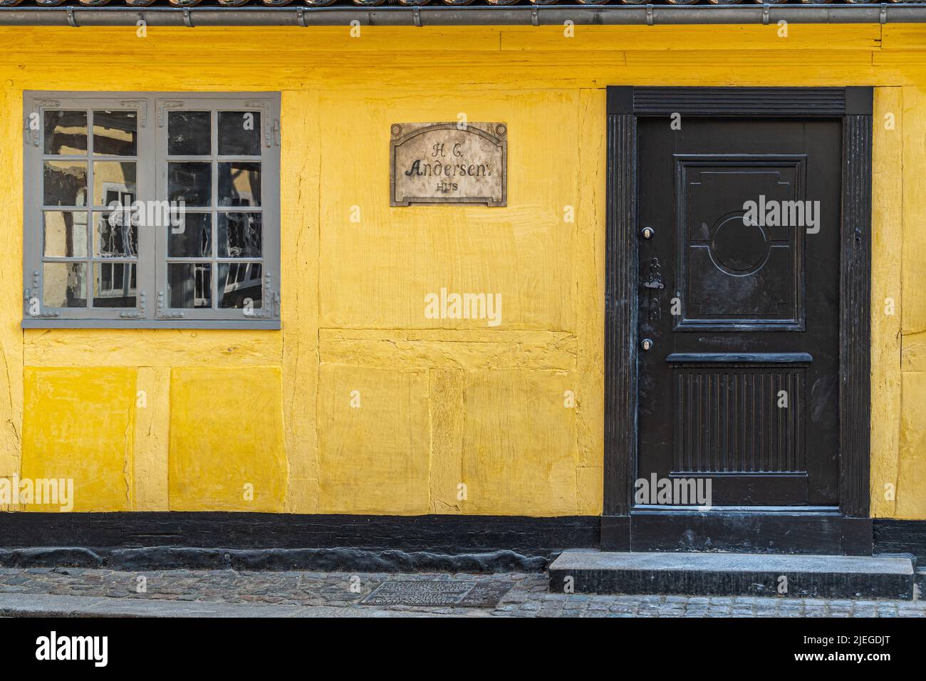 Birthplace of H. C. Andersens. Museum that celebrates the life, work and period of the great Danish author. Odense, Funen Island, Denmark, Europe Stock Photo