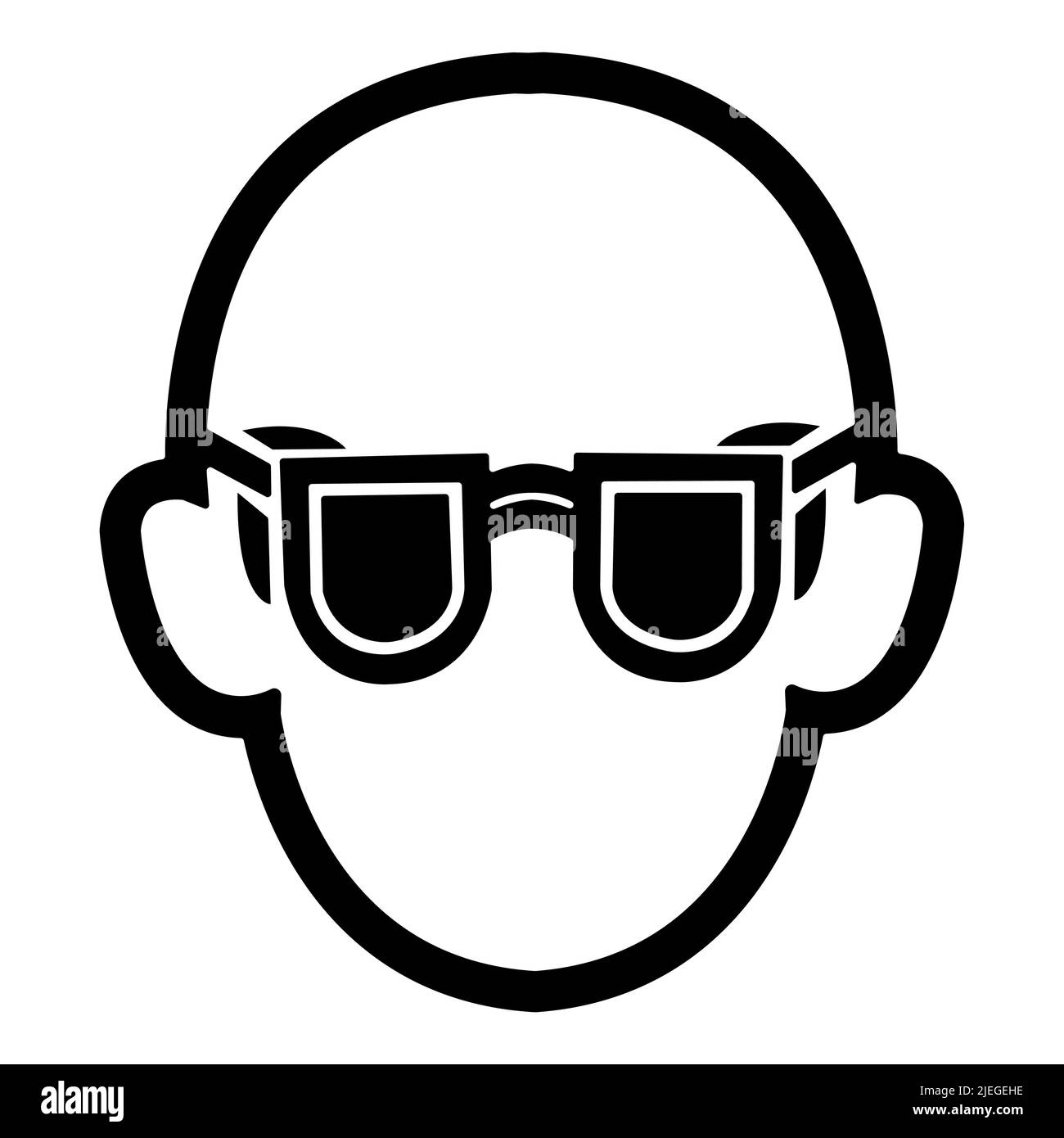 Safety glasses sign Black and White Stock Photos & Images - Alamy