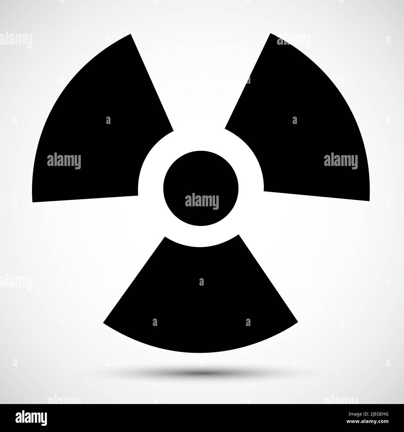 Radiation Black Icon Isolated On White Background Stock Vector