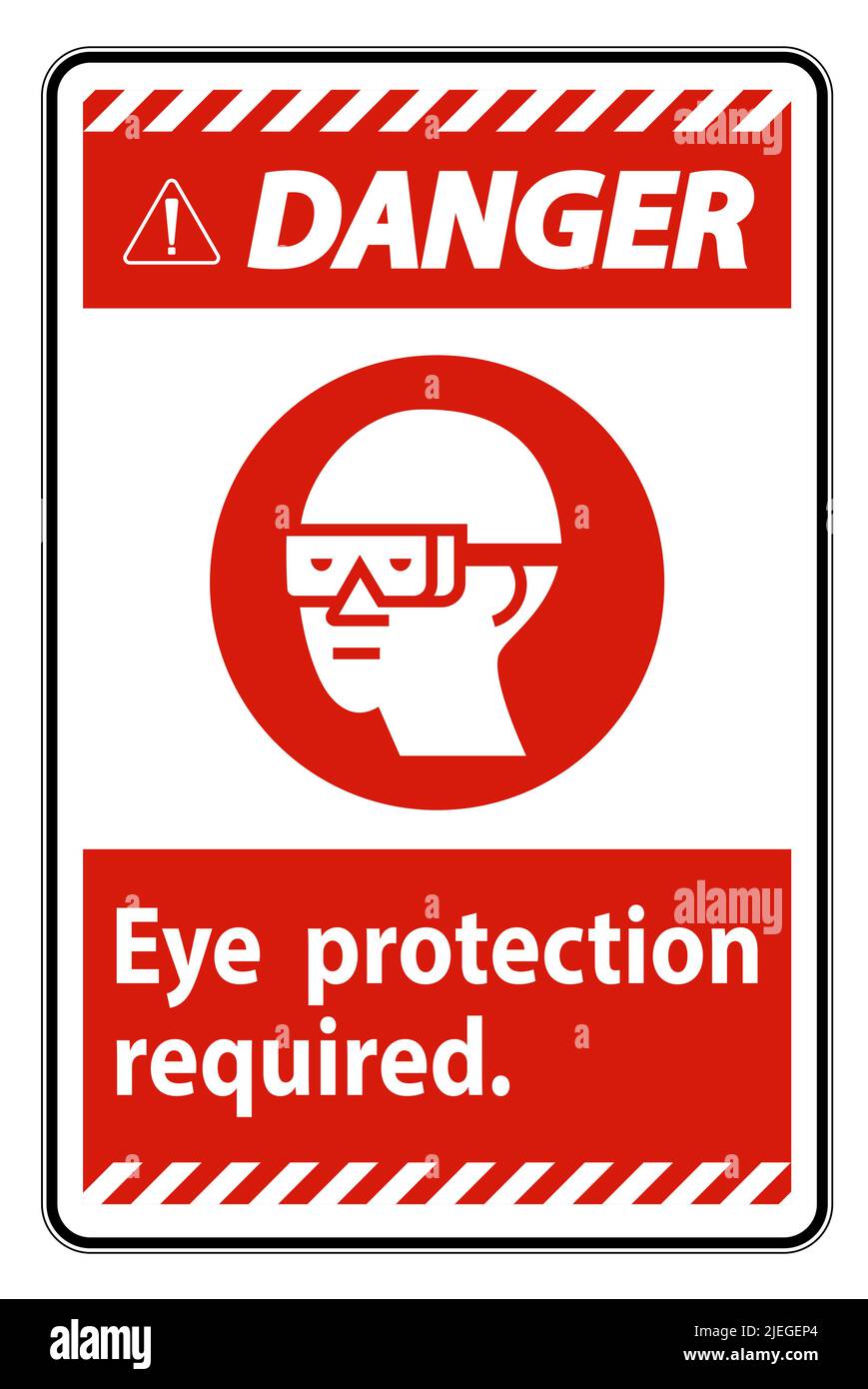 Eye Risk Sign Danger Sign Eye Protection Required Symbol Isolate on White Background ...