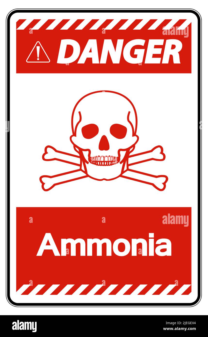 Danger Ammonia Symbol Sign On White Background Stock Vector