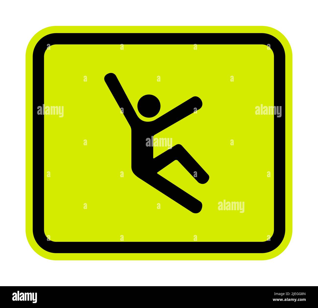 Climb Hazard Symbol Sign Isolate On White Background,Vector ...